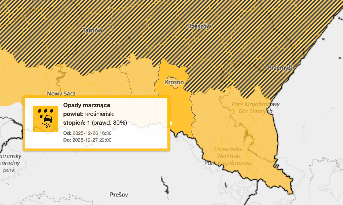 IMGW ostrzega przed gołoledzią w regionie. Policja apeluje o ostrożność