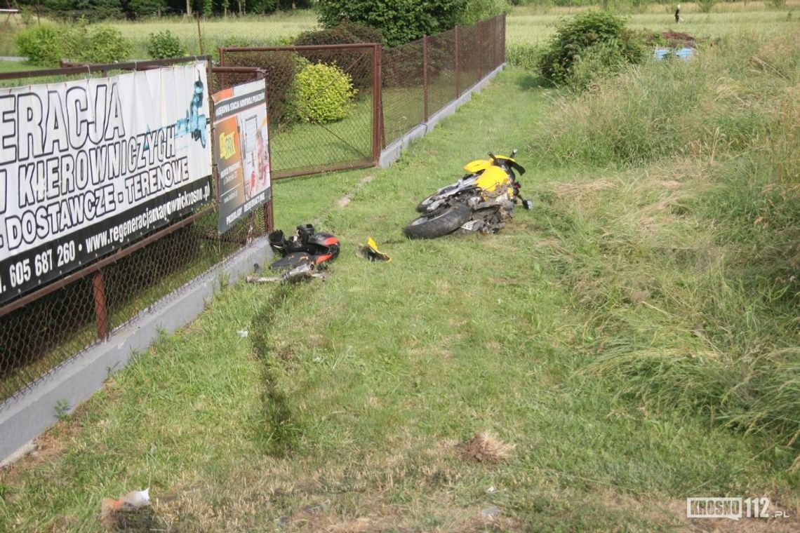 ISKRZYNIA: Wypadek motocyklisty na DK19