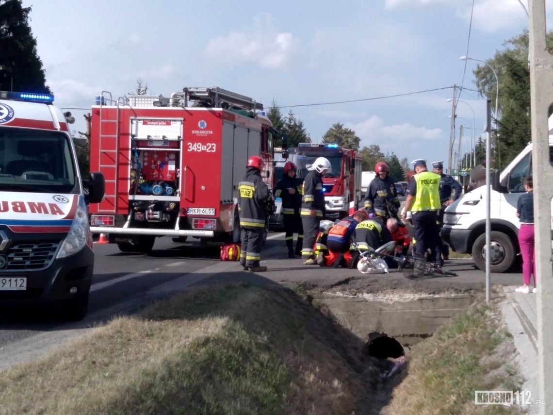 IWONICZ. Potrącenie rowerzystki na Floriańskiej