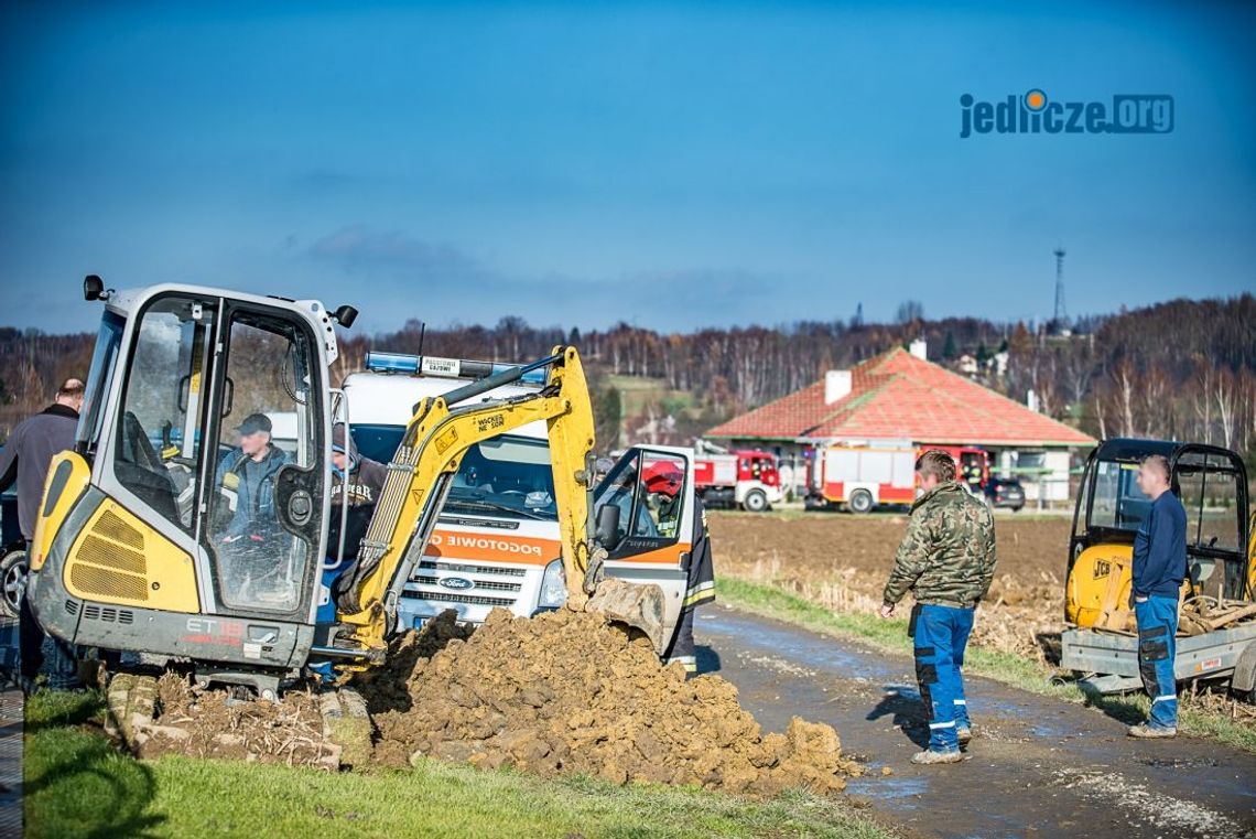 JEDLICZE: Rozszczelnienie rury z gazem. Jedna osoba w szpitalu