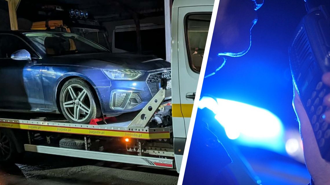 Kierowca Audi nie zatrzymał się do kontroli. Policja zatrzymała trzech obywateli Bułgarii