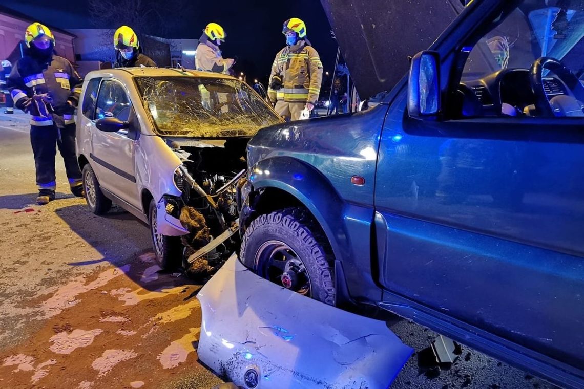 Kierowca mikrocara był pijany. Spowodował zderzenie z suzuki w Rymanowie