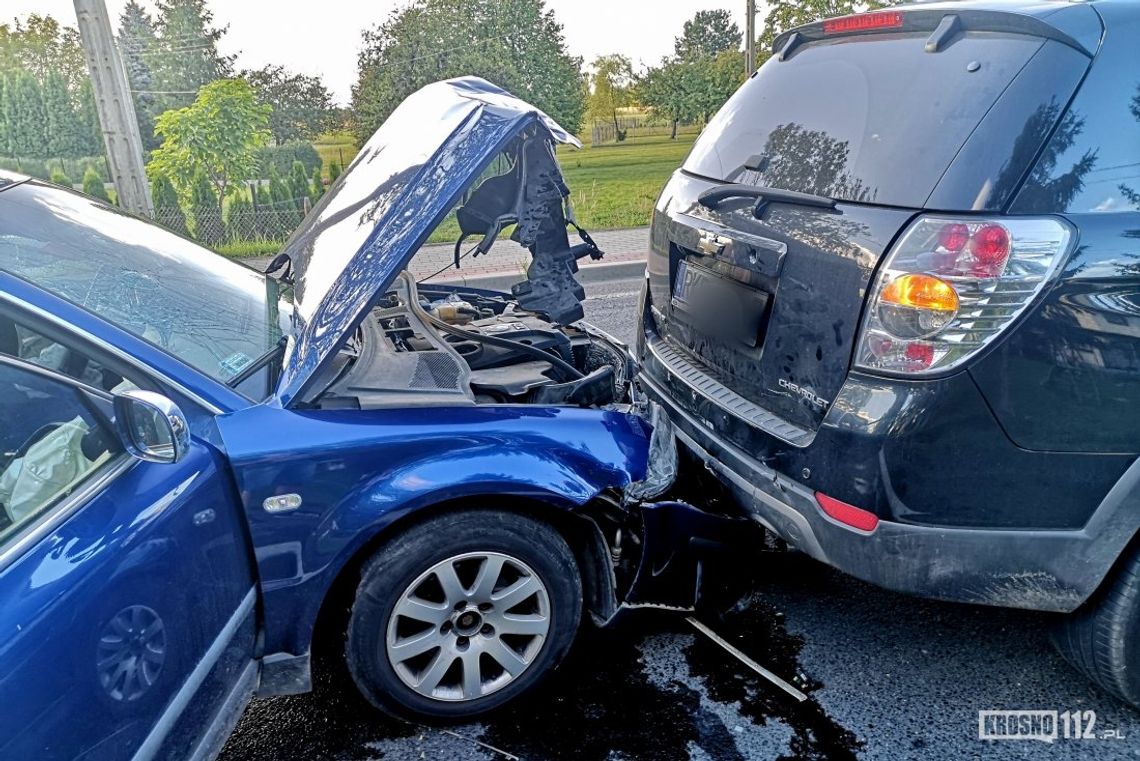 Kolejne zdarzenie drogowe. Tym razem najechanie w Łężanach