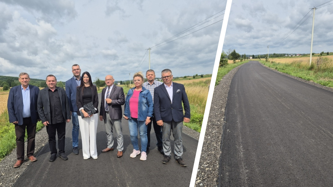 Kolejny odcinek drogi Jedlicze–Długie–Żarnowiec po modernizacji Kolejny odcinek drogi Jedlicze–Długie–Żarnowiec po modernizacji