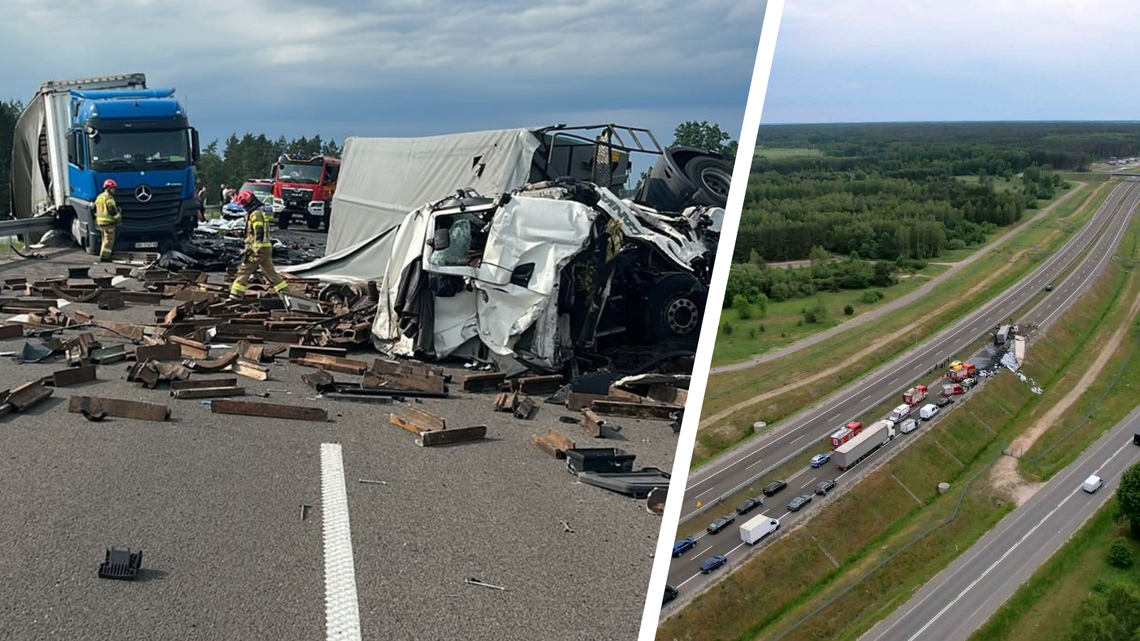 Kolizja dwóch ciężarówek na S19. Trasa do Rzeszowa zablokowana była kilkanaście godzin Kolizja dwóch ciężarówek na S19. Trasa do Rzeszowa zablokowana była kilkanaście godzin