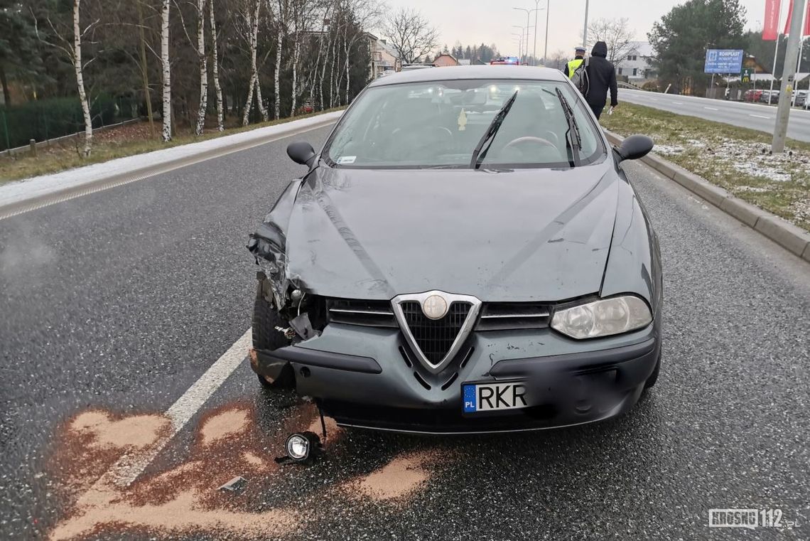 Kolizja na Alejach Jana Pawła II w Krośnie [DK28]