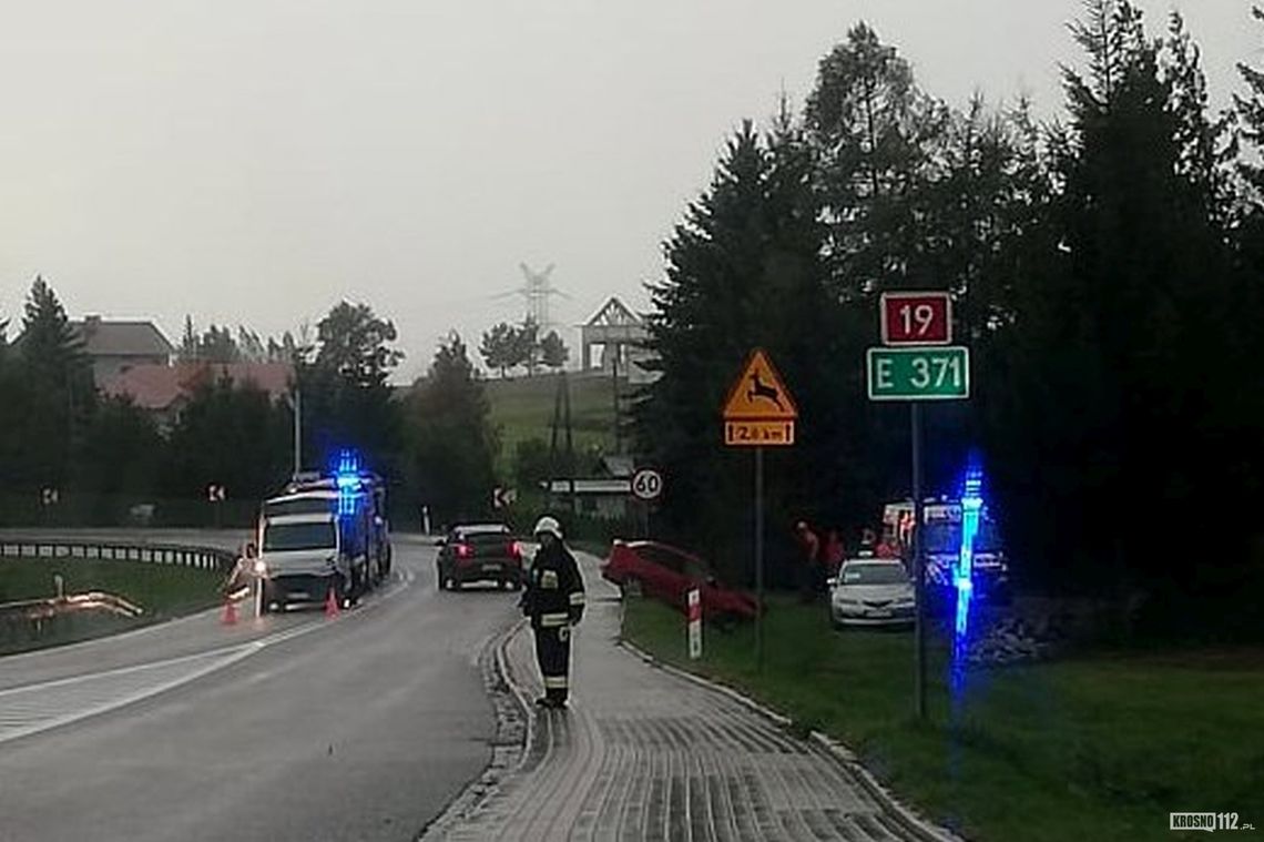 Kolizja na DK19 w Woli Komborskiej