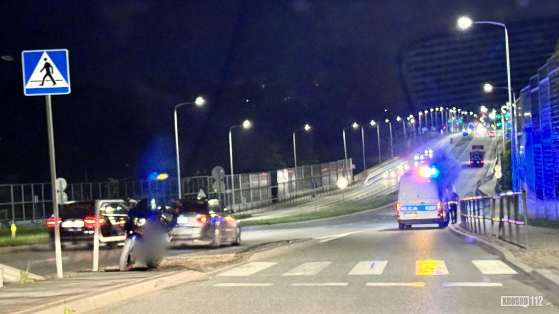 Kolizja na Podkarpackiej. Motocyklistka straciła panowanie nad pojazdem