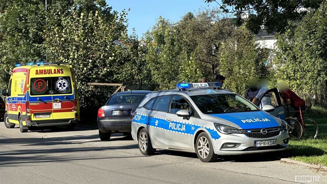 Kolizja samochodu z rowerzystą w Jedliczu