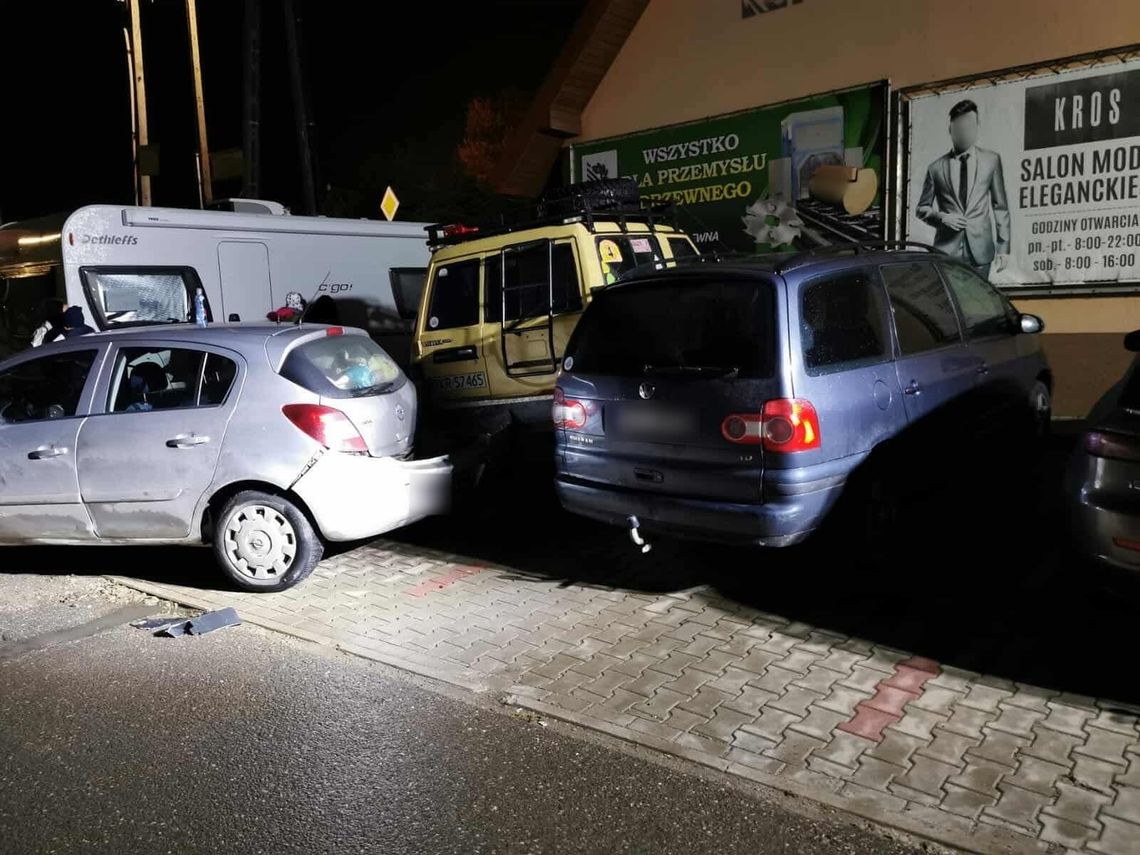 Kolizja z udziałem 4 pojazdów w Miejscu Piastowym