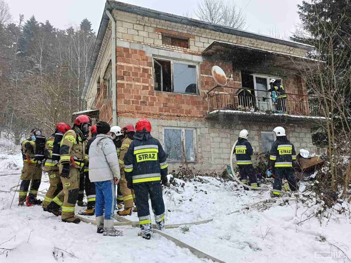 Kombornia. Pożar w domu przy Korczyńskiej