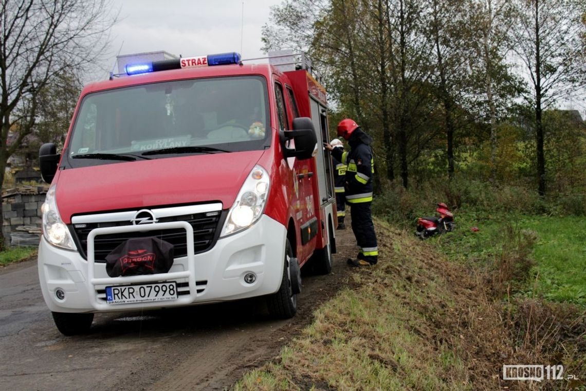 KOPYTOWA: 23-latek zjechał skuterem z nasypu