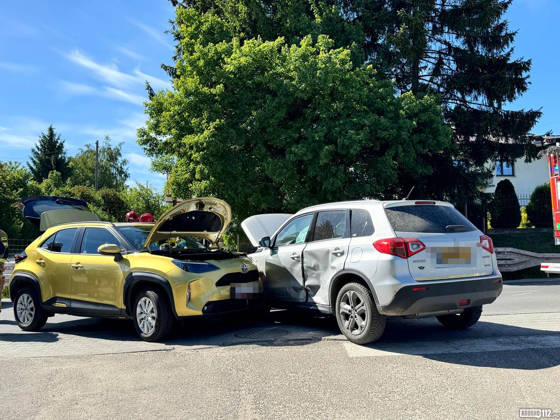 Korczyna. Zderzenie Suzuki z Toyotą