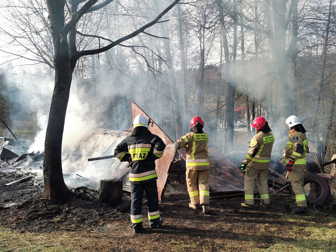 Korczyna: Pożar budynku gospodarczego
