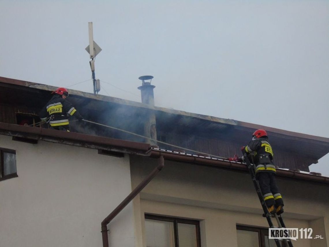 Korczyna: Pożar poddasza budynku mieszkalnego