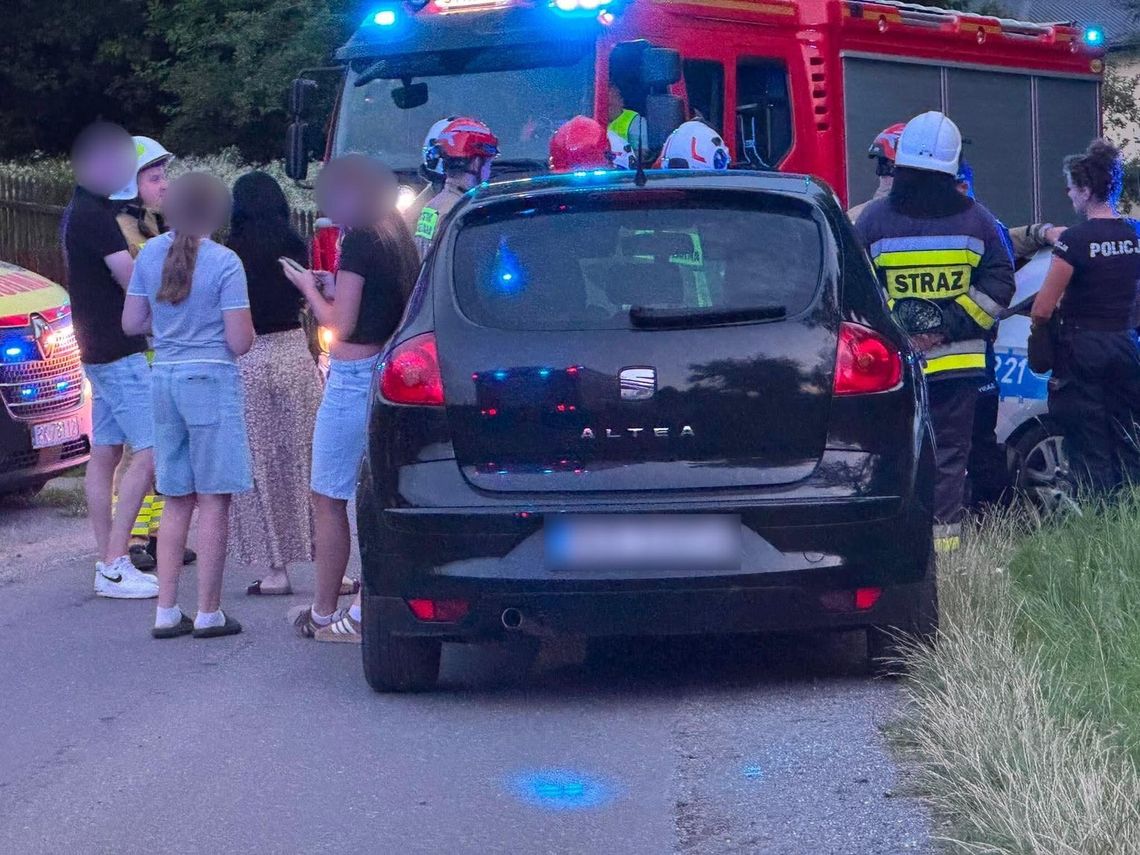 Korczyna. Zderzenie samochodu osobowego z jednośladem Korczyna. Zderzenie samochodu osobowego z jednośladem