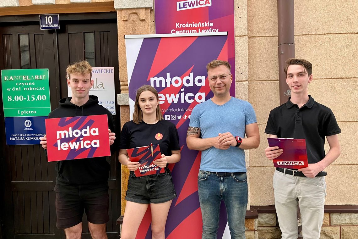Krośnieńska Młoda Lewica zwraca uwagę na problemy młodzieży i polskich rodzin