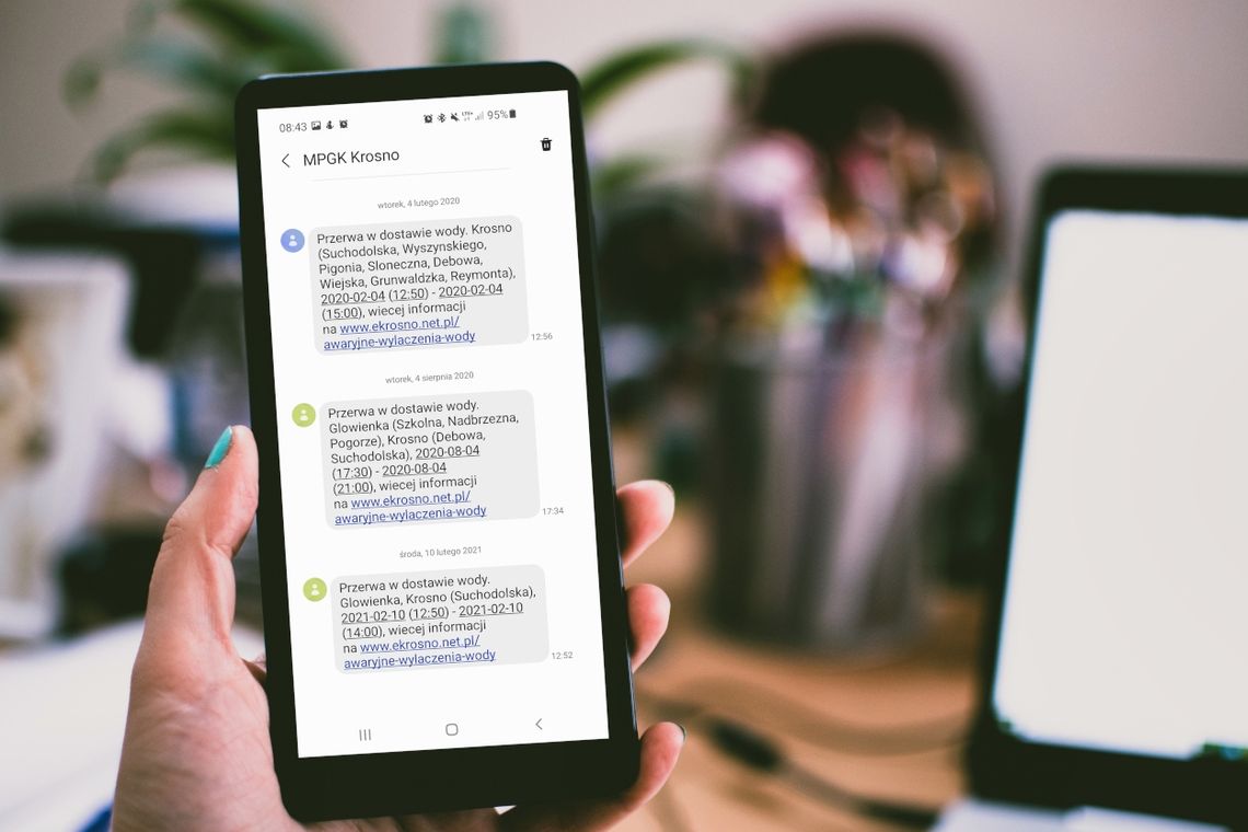 Krośnieński Holding Komunalny wysyła SMS-y do swoich klientów. O awariach i przerwach w dostawie wody