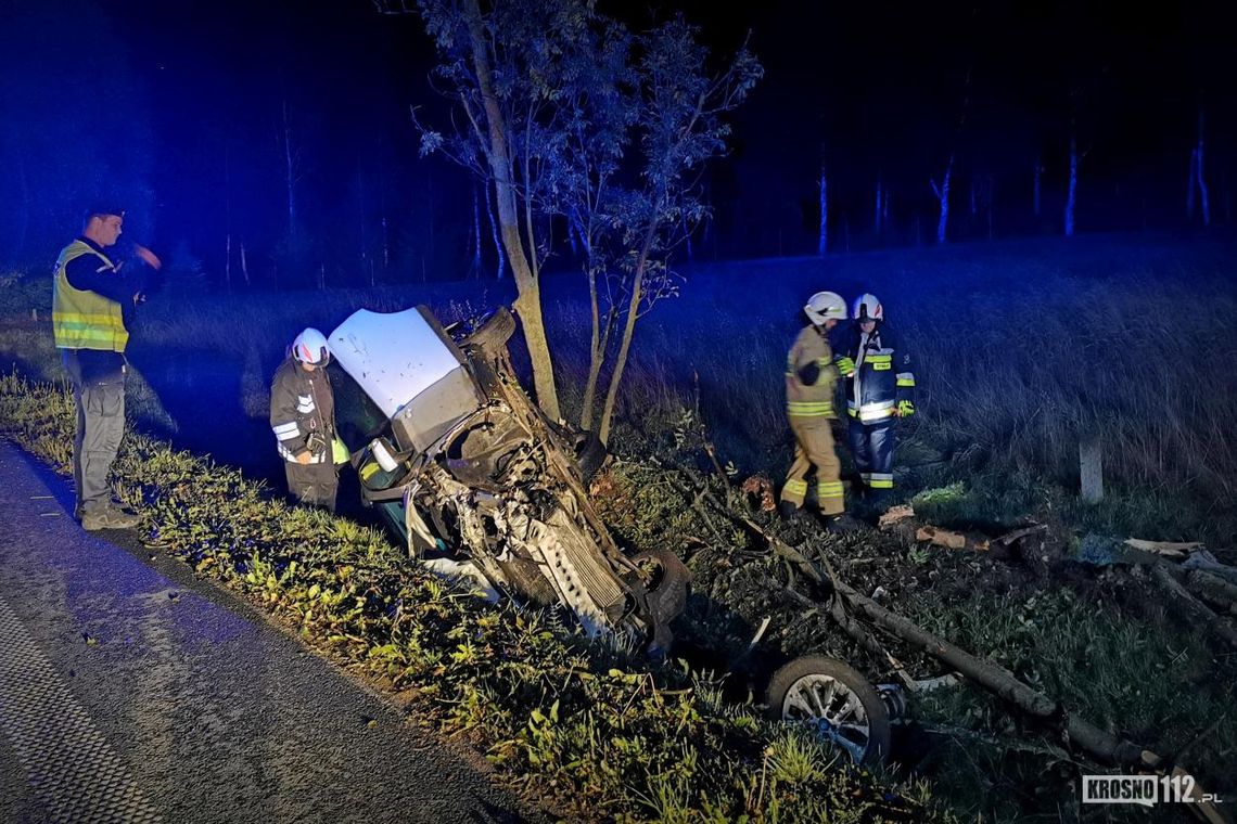 ? Krosno/DK28. Auto w rowie, kierowca w szpitalu /AKTUALIZACJA