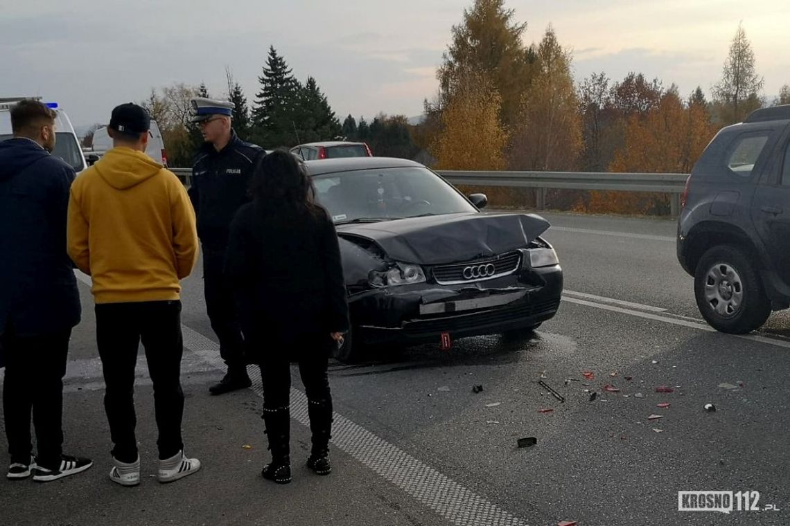 KROSNO/DK28: Kolejna kolizja na wiadukcie