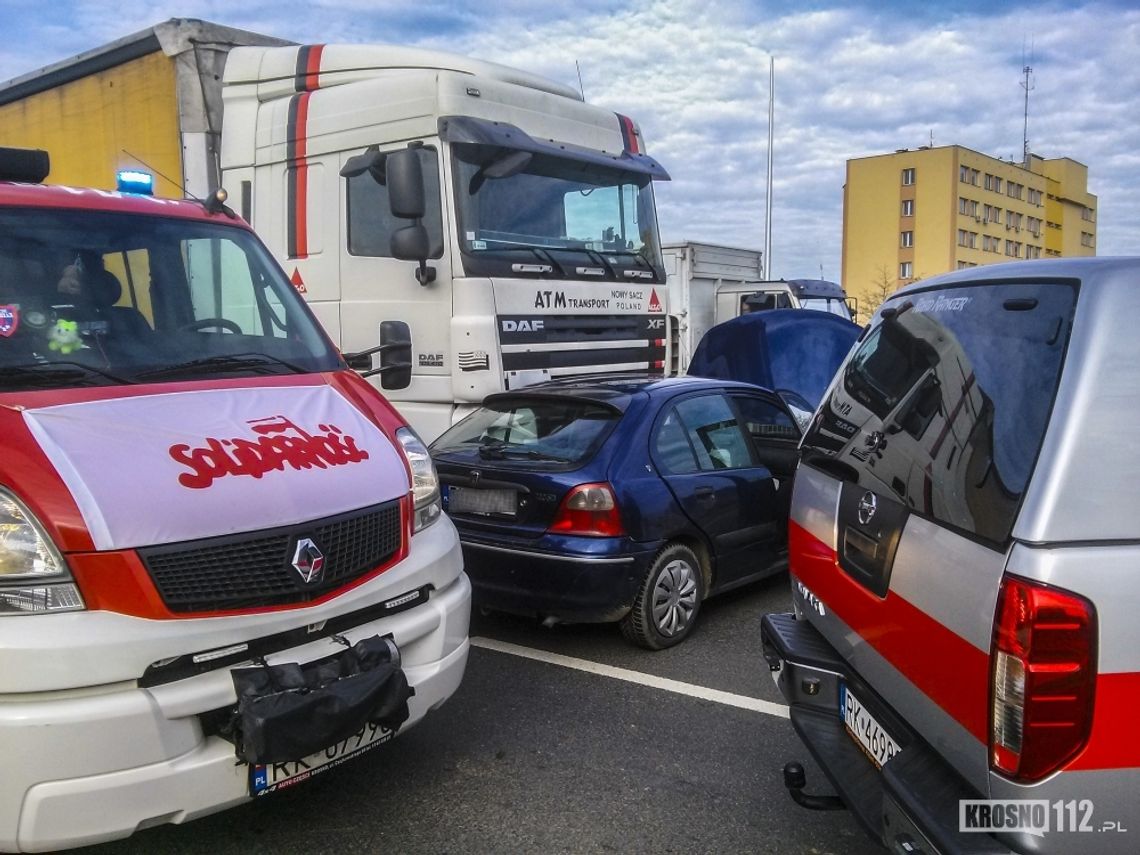 Krosno: Groźnie wyglądająca kolizja na obwodnicy