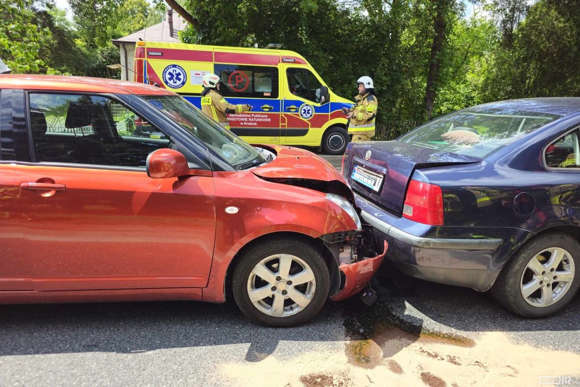 Krosno. Kolizja volkswagena i suzuki na ul. Rzeszowskiej