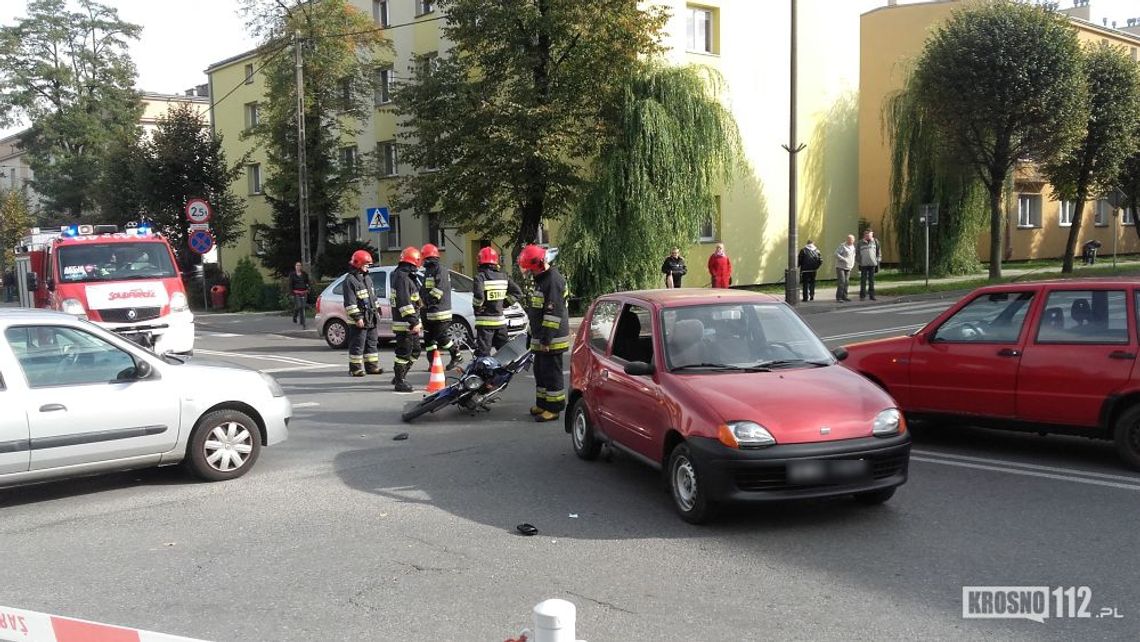 Krosno: Kursantka na motocyklu potrącona przez samochód