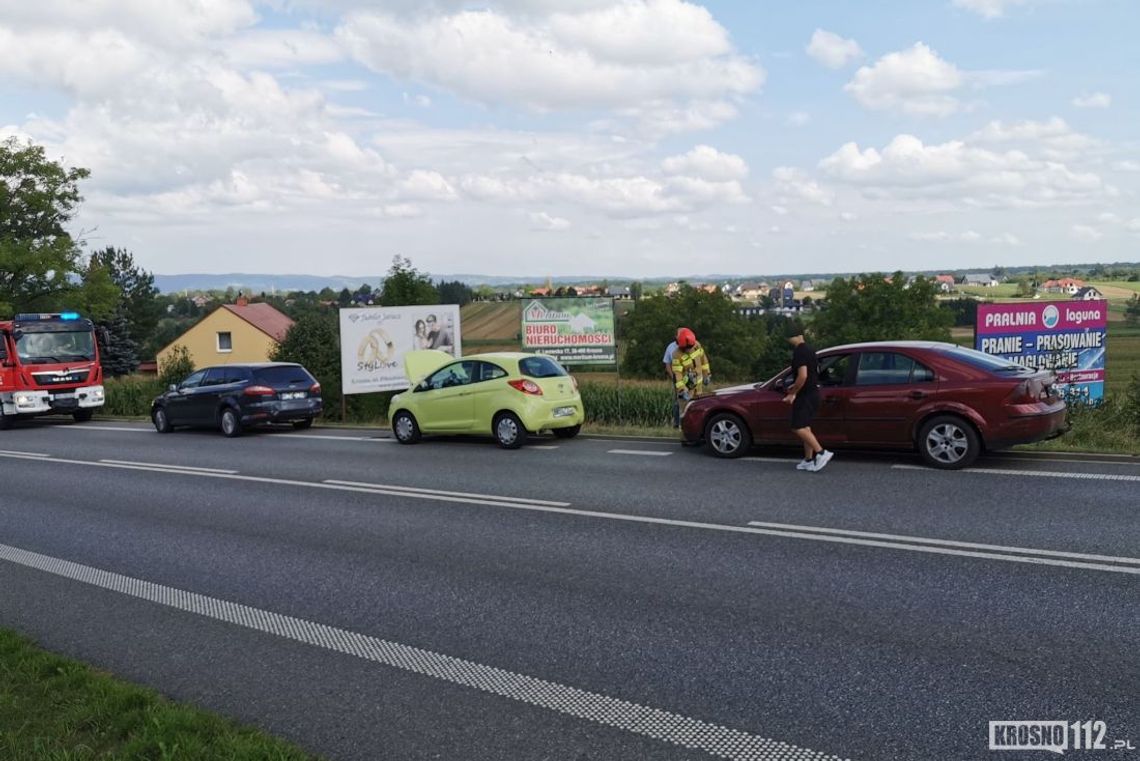 ? Krosno: Najechanie na tył trzech fordów