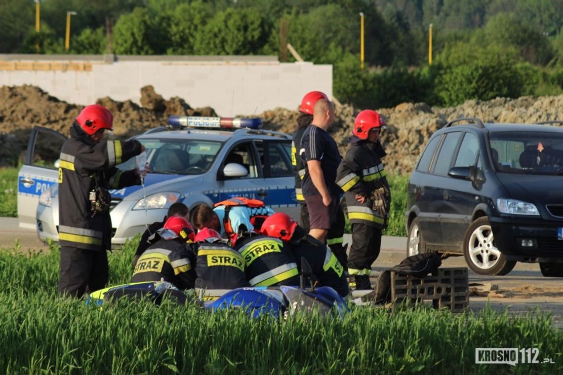 KROSNO: Pasażerka motocyklisty ranna w wypadku