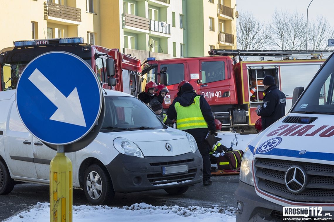 KROSNO: Potrącenie rowerzysty na rondzie