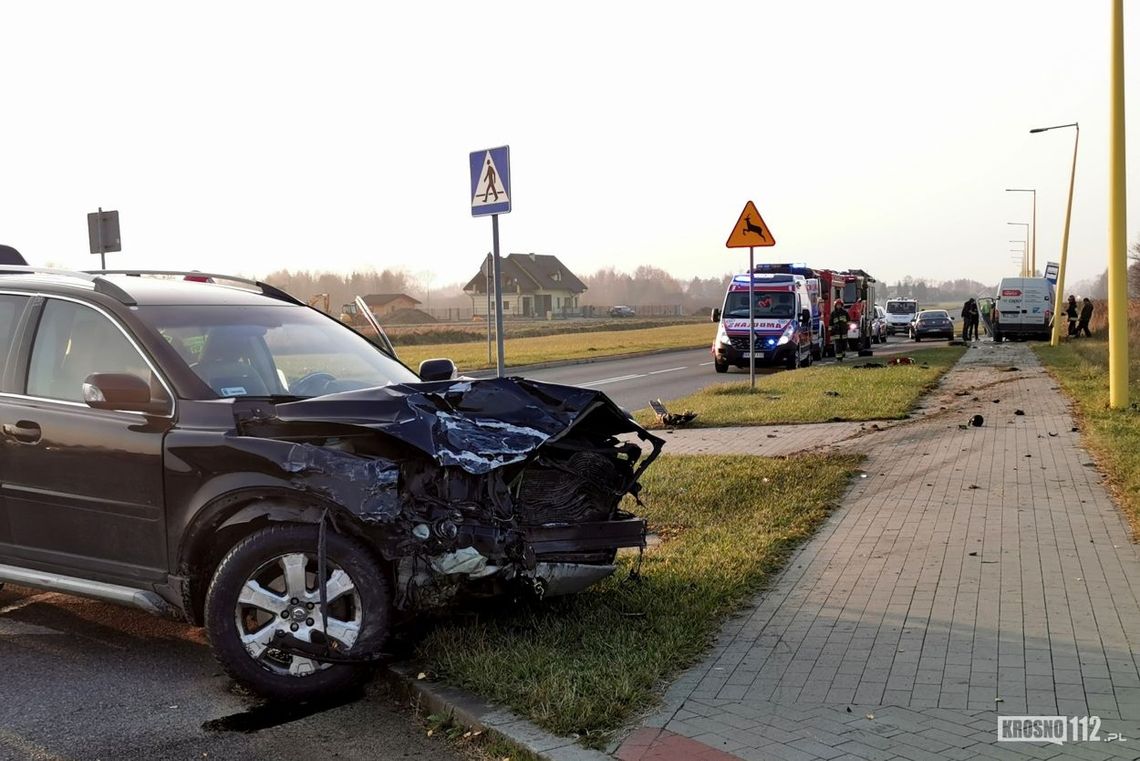 ? Krosno: Poważny wypadek na skrzyżowaniu ul. Lotników i ul. Ikara