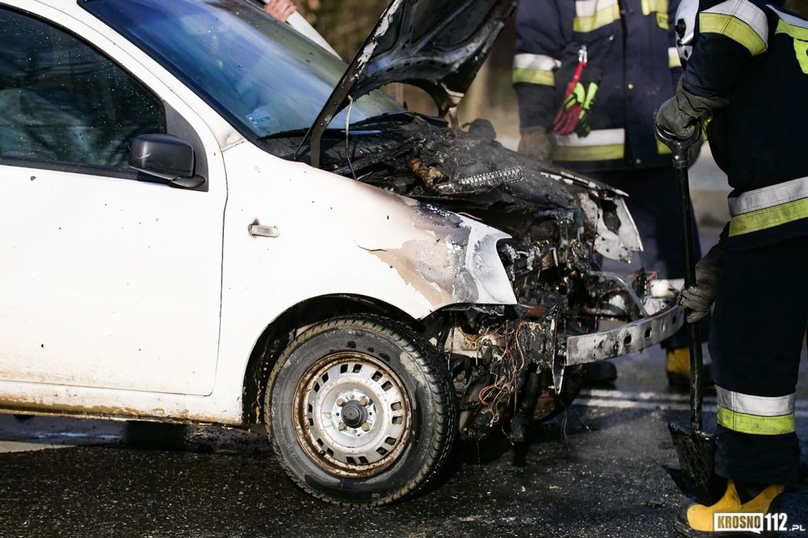 KROSNO: Pożar samochodu na ulicy Krakowskiej