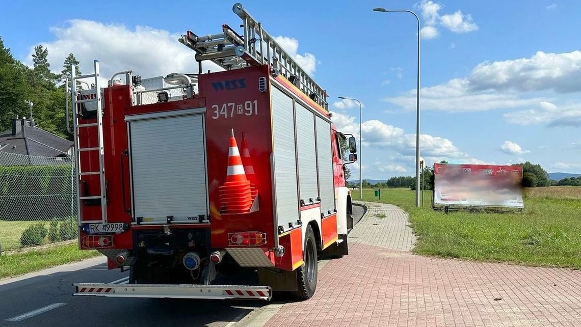 Krosno. Pożar samochodu przy ul. Chopina