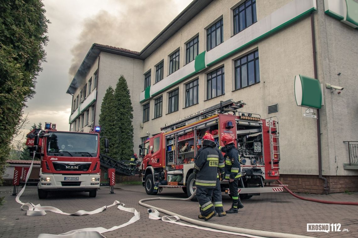 KROSNO: Pożar w budynku banku. Ewakuowano pracowników