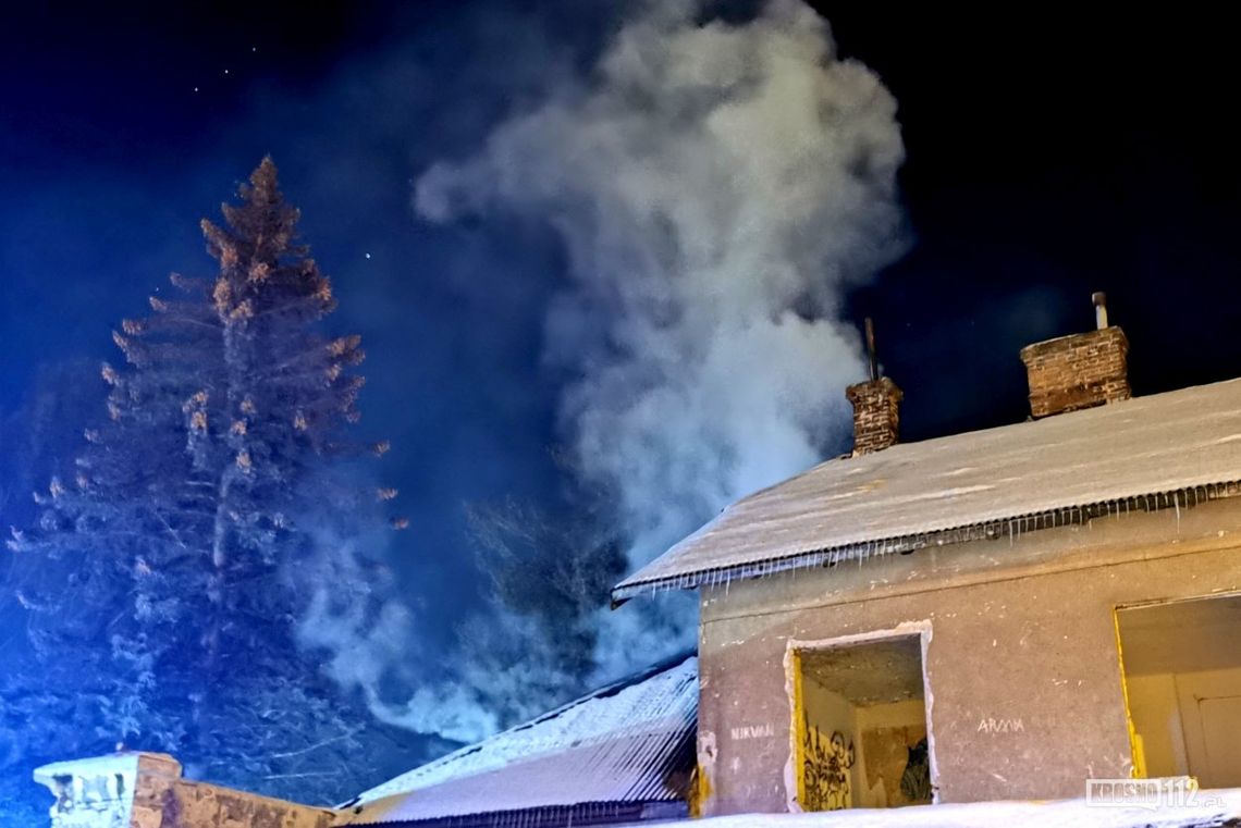 Krosno. Pożar w pustostanie przy Grodzkiej