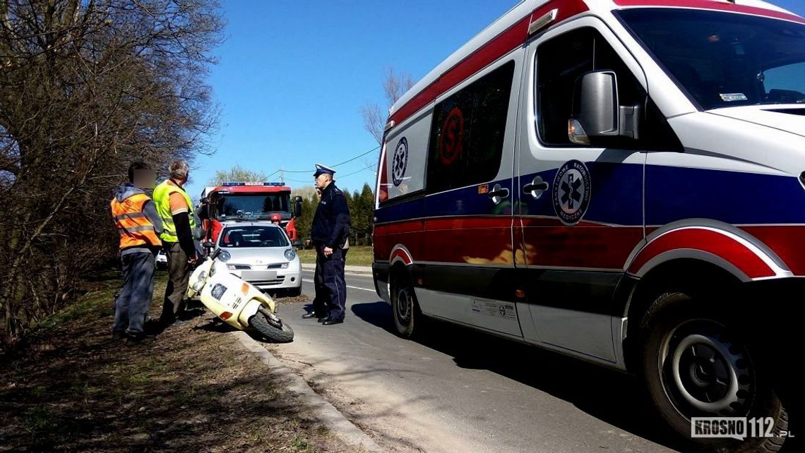 KROSNO: Przewrócił się na skuterze. Miał ponad 3 promile