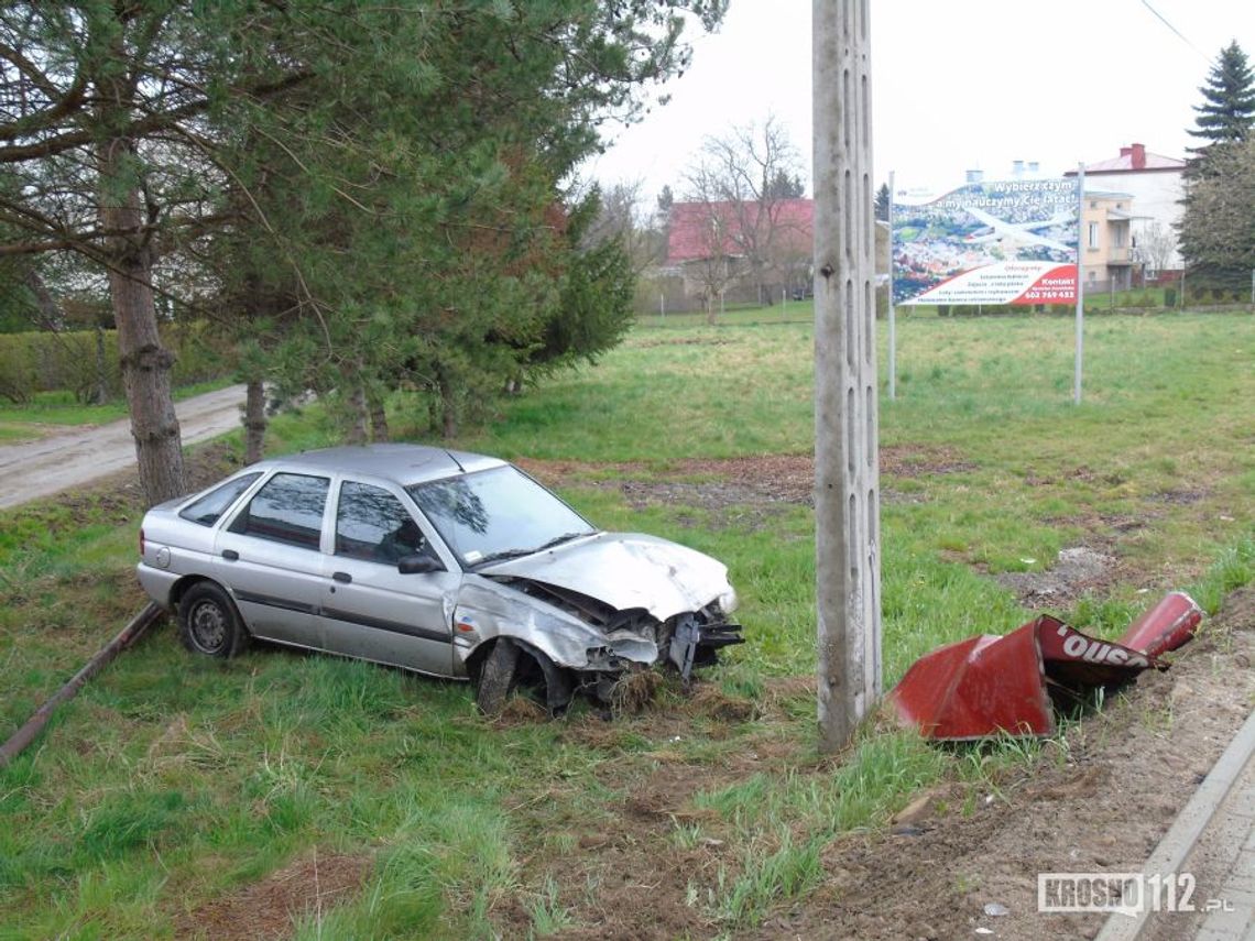 Krosno: Stracił świadomość na drodze, odzyskał ją w rowie