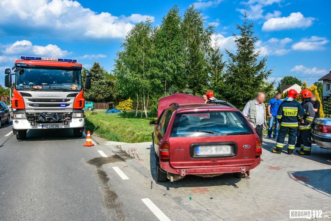 Krosno: Trzy pojazdy zderzyły się na Zręcińskiej