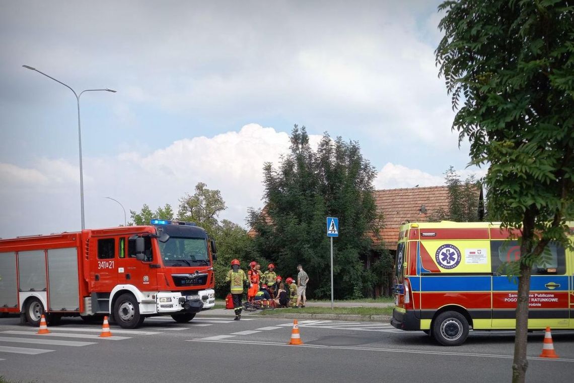 ? Krosno ul. Witosa. Wypadek rowerzysty