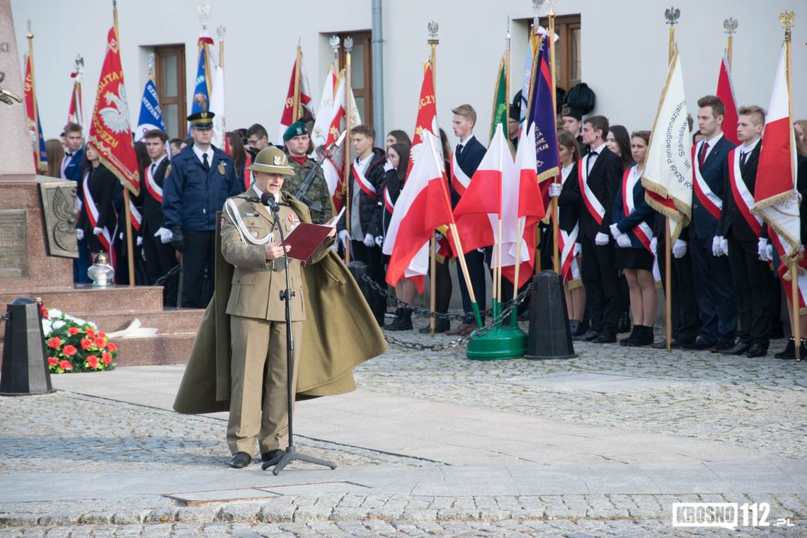 KROSNO: Uroczystość pod pomnikiem Marszałka Józefa Piłsudskiego