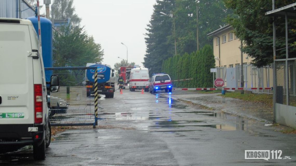 Krosno: Wyciek substancji chemicznej w jednym z krośnieńskich zakładów