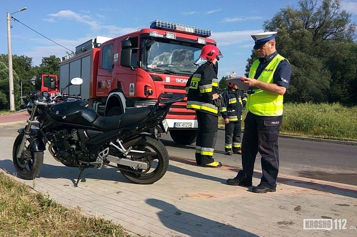 KROSNO: Wypadek motocyklisty na ul. Słonecznej