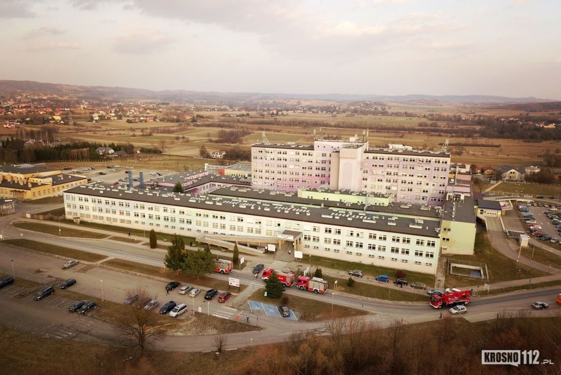 KROSNO: Zagrożenie w szpitalu. Strażacy ruszyli na ratunek