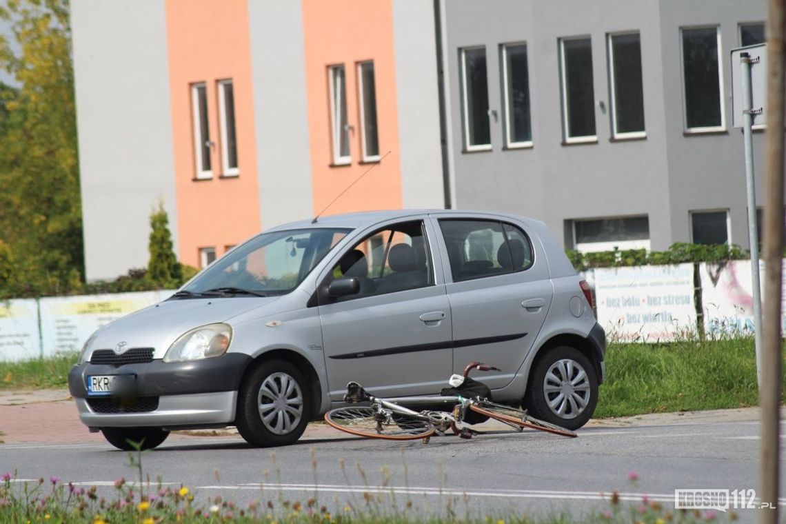 KROSNO: Zderzenie rowerzysty i Toyoty