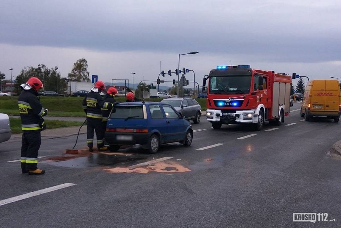 KROSNO: Zderzenie samochodów przy lotnisku