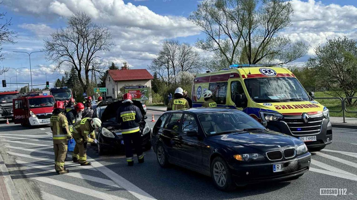 Krosno. Zderzenie Toyoty, Opla i BMW