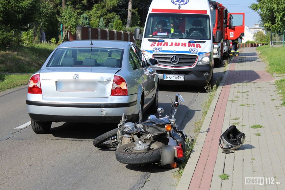 KROSNO: Zderzenie Yamahy i Volkswagena na Suchodolskiej