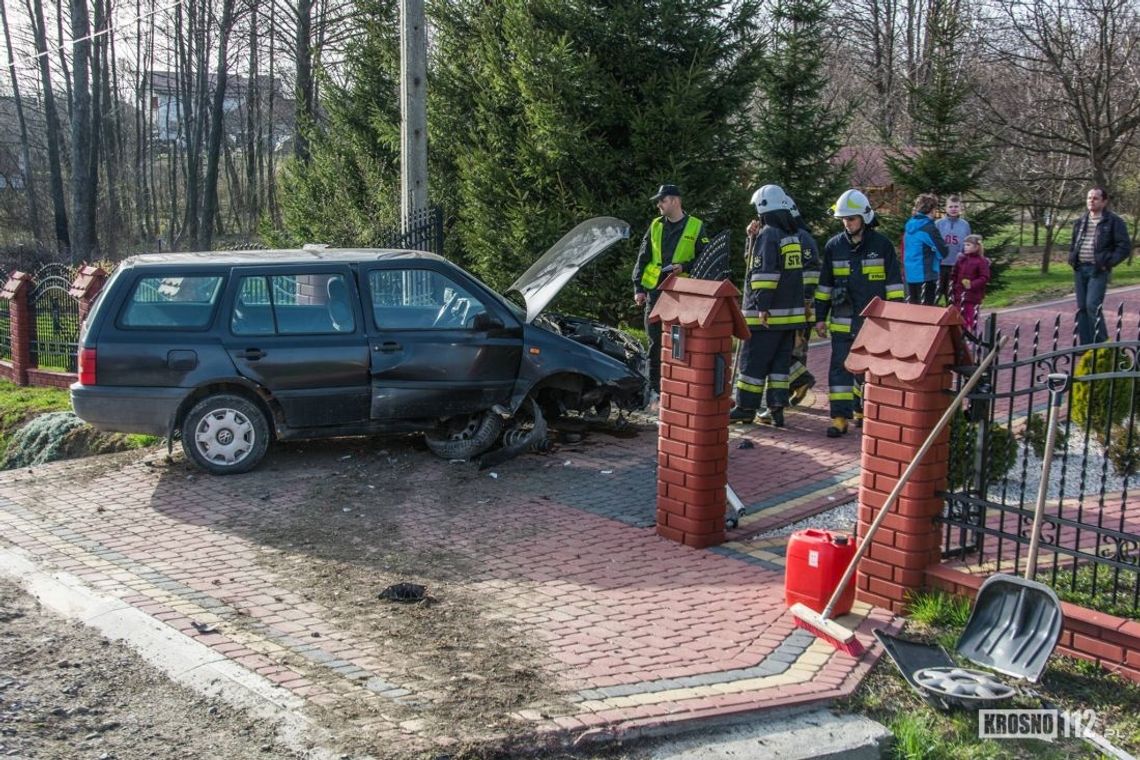 Łęki Dukielskie: Nadmierna prędkość przyczyną zdarzenia drogowego