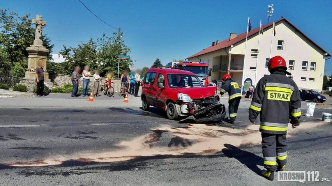 Łężany: Kolizja na skrzyżowaniu