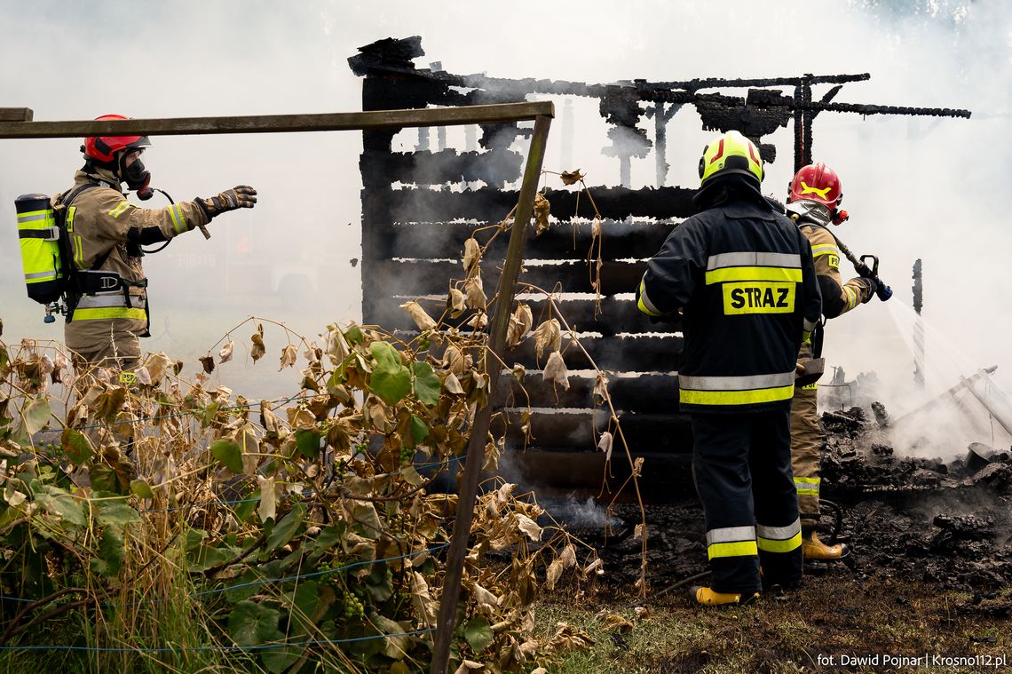 Łężany. Pożar altany przy ul. Potockiego